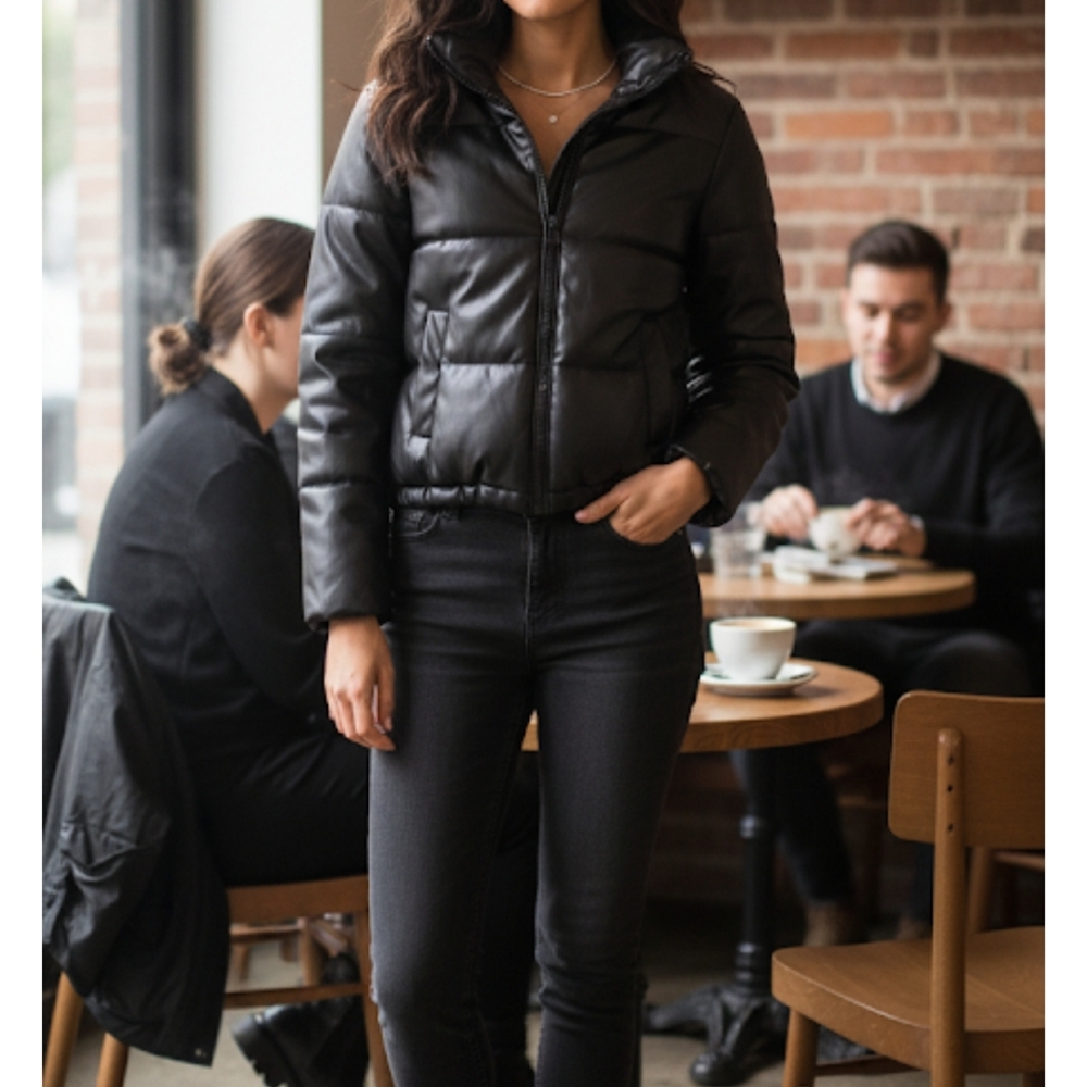 Noisy May Woman Black Puffer Jacket